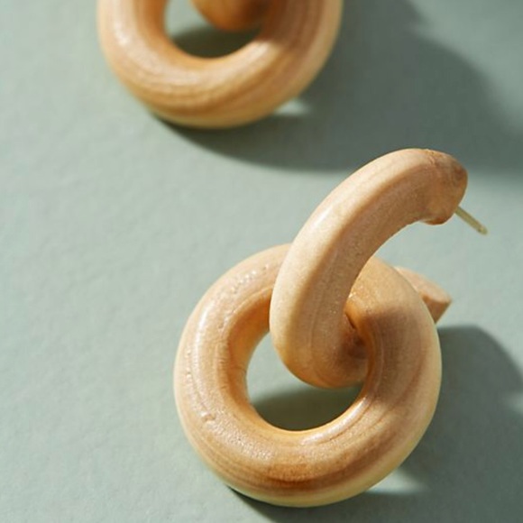 Anthropologie Jewelry - Anthropologie Linked Hoop Earrings